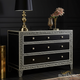 Elegant Black and Gold 3-Drawer Chest | Luxury Handmade Chest of Drawer
