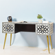 Black Bone Inlay 2-drawers Moroccan desk | Luxury Handmade Desk