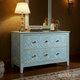 Vintage Blue Hand-Painted Dresser | Luxury Handmade Dresser
