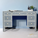Blue Bone Inlay fishscale 7-drawers office desk | Luxury Handmade Desk