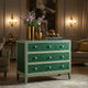 Elegant Green Herringbone Chest of Drawers | Luxury Handmade Chest of Drawer
