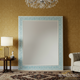 Elegant Large Decorative Wall Mirror with Blue Ornate Frame | Luxury Handmade Mirror