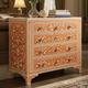 Handcrafted Floral Pattern Bone Inlay Chest of Drawers | Luxury Handmade Chest of Drawer