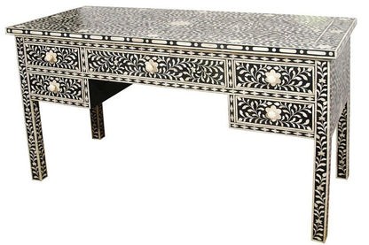 Menthome Black Mother Of Pearl Inlay Desk