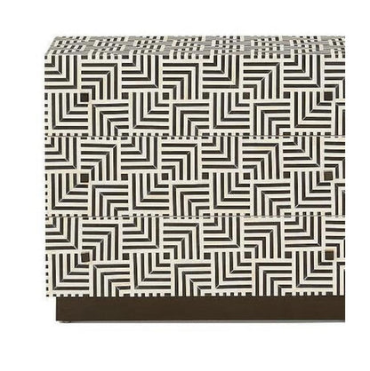 Bone Inlay Wooden Modern Pattern Endtable, Sideboard, Drum, Bedside, Round Nightstand, Stool
