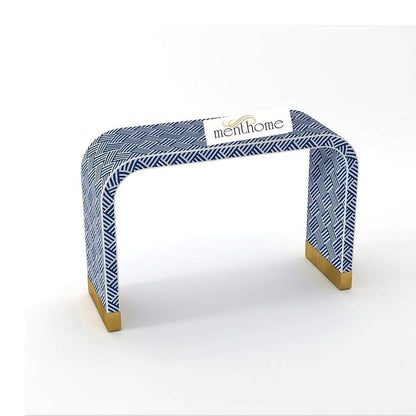 Optical Bone Console Inlay Wooden Furniture
