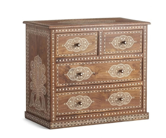 Teakwood Dresser Bone Inlaid