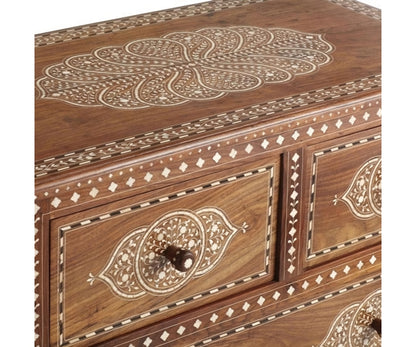 Teakwood Dresser Bone Inlaid