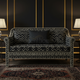 Luxury Black & White Handcrafted Inlay Sofa | Luxury Handmade Sofa