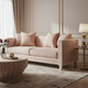 Elegant Pink Inlay Pattern Sofa | Luxury Handmade Sofa