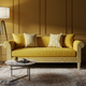 Luxury Mustard Yellow Inlay Sofa | Luxury Handmade Sofa