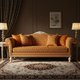 Luxury Inlay Classic Orange Sofa | Luxury Handmade Sofa