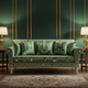 Luxurious Green Inlay Floral Sofa | Luxury Handmade Sofa