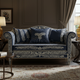 Elegant Blue Inlay Pattern Sofa | Luxury Handmade Sofa