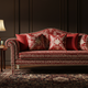 Luxury Inlay Pattern Red Sofa | Luxury Handmade Sofa
