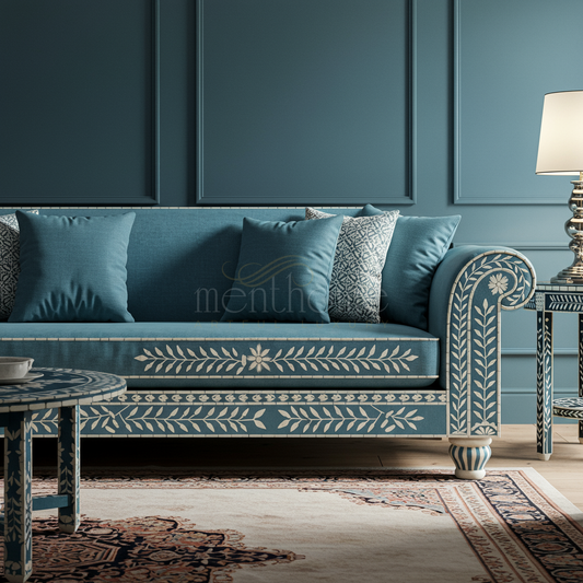 Luxury Inlay Floral Pattern Sofa | Luxury Handmade Sofa