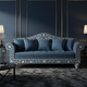 Luxury Blue Inlay Sofa with Floral Motifs | Luxury Handmade Sofa