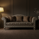Elegant Inlay Floral Pattern Sofa | Luxury Handmade Sofa