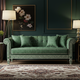 Inlay Green Velvet Sofa | Luxury Handmade Sofa