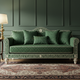 Green Inlay Artisanal Sofa | Luxury Handmade Sofa