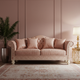 Elegant Pink Inlay Sofa with Classic Floral Detailing | Luxury Handmade Sofa