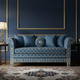 Luxurious Blue Inlay Pattern Sofa | Luxury Handmade Sofa