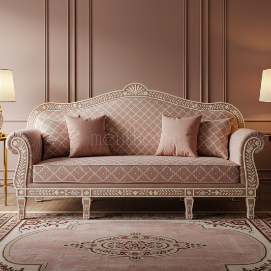 Elegant Inlay Patterned Classic Sofa | Luxury Handmade Sofa