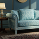 Elegant Blue Inlay Patterned Sofa | Luxury Handmade Sofa