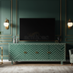 Luxury Inlay Chevron Pattern TV Cabinet | Luxury Handmade TV Cabinet