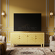 Luxury Yellow Inlay TV Cabinet | Luxury Handmade TV Cabinet