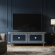 Luxury Blue Inlay TV Cabinet with Greek Key Design | Luxury Handmade TV Cabinet