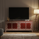 Inlay Luxury TV Cabinet with Geometric Pattern | Luxury Handmade TV Cabinet