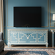 Inlay Luxury Blue and White TV Cabinet | Luxury Handmade TV Cabinet
