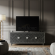 Inlay Chevron Pattern TV Cabinet | Luxury Handmade TV Cabinet