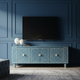 Artisanal Inlay Blue TV Cabinet | Luxury Handmade TV Cabinet