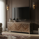 Luxury Inlay Wood TV Cabinet with Geometric Design | Luxury Handmade TV Cabinet