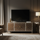 Inlay Geometric Patterned Luxury TV Cabinet | Luxury Handmade TV Cabinet