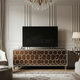 Inlay Geometric Pattern TV Cabinet | Luxury Handmade TV Cabinet