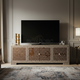 Inlay Luxury TV Cabinet with Geometric Pattern | Luxury Handmade TV Cabinet