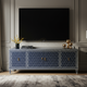 Luxury Inlay Blue Hexagonal Pattern TV Cabinet | Luxury Handmade TV Cabinet