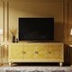 Luxury Inlay Honeycomb Pattern TV Cabinet | Luxury Handmade TV Cabinet