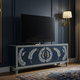 Inlay Blue Floral TV Cabinet | Luxury Handmade TV Cabinet