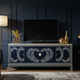 Inlay Luxury Blue and White Decorative TV Cabinet | Luxury Handmade TV Cabinet
