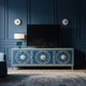 Luxury Inlay TV Cabinet with Sunburst Motif | Luxury Handmade TV Cabinet