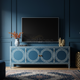 Inlay Blue Circle Pattern Luxury TV Cabinet | Luxury Handmade TV Cabinet