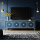 Inlay Blue Classic TV Cabinet | Luxury Handmade TV Cabinet