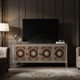 Luxury Inlay Wood TV Cabinet with Ornate Detailing | Luxury Handmade TV Cabinet