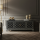 Luxury Black and White Inlay TV Cabinet | Luxury Handmade TV Cabinet