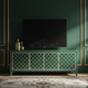 Luxury Inlay Pattern Green TV Cabinet | Luxury Handmade TV Cabinet