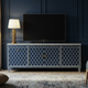 Luxury Inlay Pattern Blue TV Cabinet | Luxury Handmade TV Cabinet